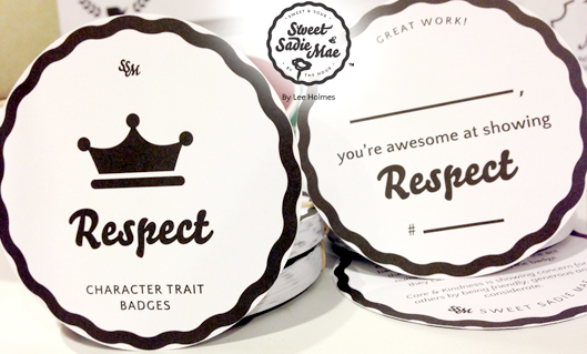 Respect Character Trait Badges Sweet Store Sweet Sadie Mae Online 