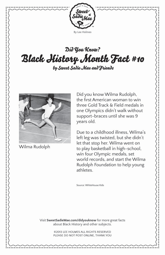 The Will of Wilma Rudolph: Black History Month Fact 10